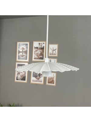 Bamyum Moriva Beyaz Metal Avize Tekli Rustik Cafe Modern Sarkıt Aydınlatma