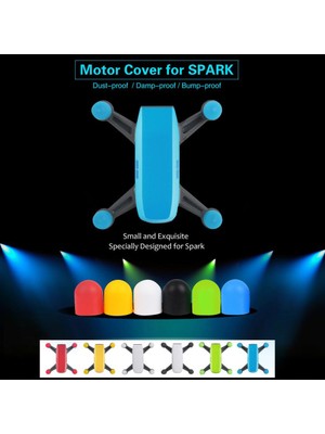 Profisher Djı Spark 4 Adet  Silika Jel Motor Koruyucu Kapak Kırmızı