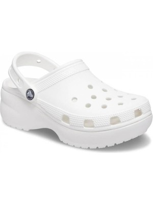 Crocs Classic Platform Clog W Kadın Terlik - Beyaz Hafif ve Konforlu Günlük Kullanım İçin