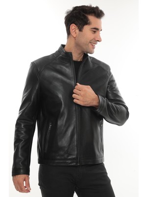 Deriburada Erkek Hakiki Deri Mont - Sade, Şık ve Klasik Basic Model