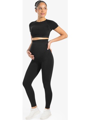 Cervus Bloomar Kadın Seamless Hamile Tayt – Karın Destekli, Esnek ve Dikişsiz Hamile Legging