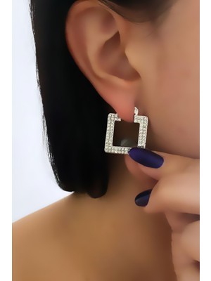 Liveyn Design Zirkon Taşlı Kare Küpe