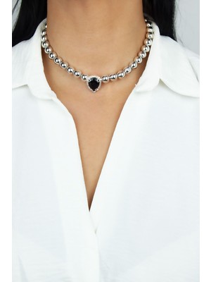 Liveyn Design Damla Kristal Metalize Kolye