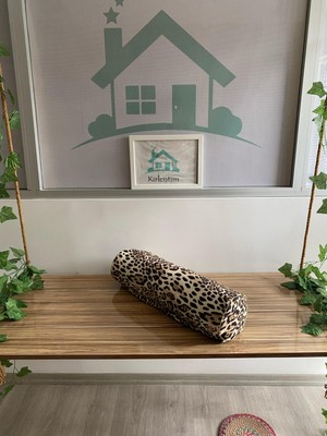 Kırlentim E543 Leopar Desen Silinidir Kırlent
