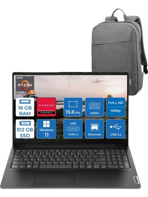 Lenovo Nb Ryzen-5 7520U 16GB 512SSD 0/b 15.6 W11P 82YU0123TX Dizüstü Bilgisayar