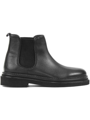 Celal Gültekin Erkek Siyah Deri Chelsea Bot