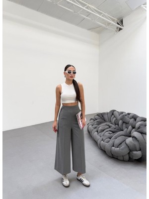 Etiler Collection 230 gr Poly Viscose Full Lycra Metal Toka Aksesuarli Pantolon