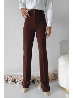 Ronanna Önü Cumalı Ithal Krep Pantolon