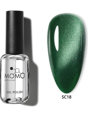 Korean Silky Cat Eye Gel Polish, Kedi Gözü Kalıcı Oje, SC18 Zümrüt Yeşil, 10 ml