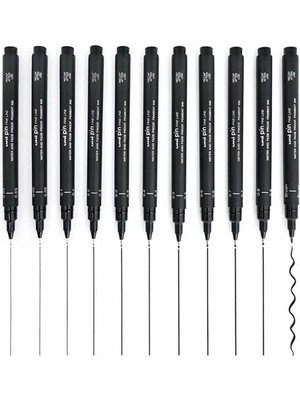 Uni-Ball Uni Ball Pin 0,03-0.2-0.8 Teknik Çizim Kalemi Siyah