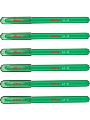 Rotring Jel Mürekkepli Tükenmez Kalem Yeşil 6'lı