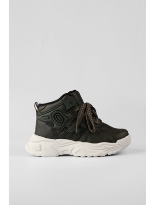 Vicco Milas Kürklü Unisex Çocuk Haki Bot