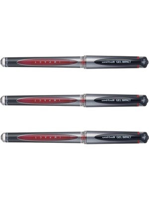 Uni-Ball Uniball Gel Impact ( 1.0 ) Imza Kalemi Kırmızı ( Üç Adet )