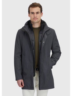 Ramsey Antrasit Regular Fit Dik Yaka Casual Dokuma Kaban