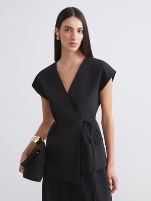 Soulife Kruvaze Yaka Kadın Klasik Yelek