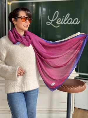 Leilaa  Dijital  baskılı Pamuk Şal