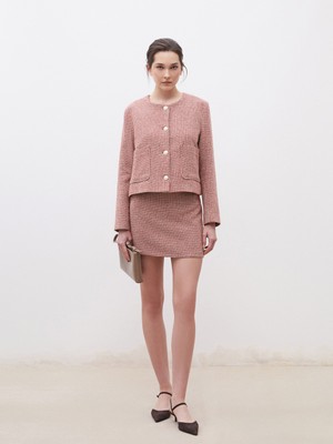 Soulife Dar Fit Ekose Mini Tüvit Etek