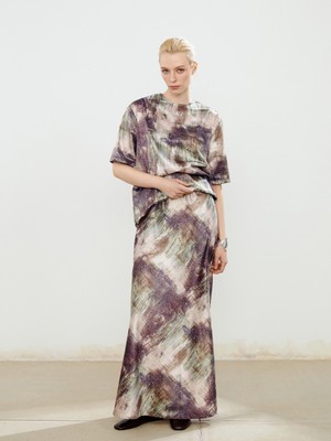 Beli Lastikli Desenli Etek