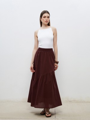 Beli Lastikli Pileli Etek