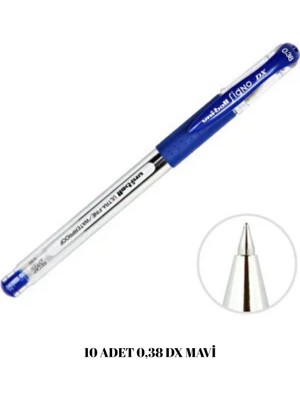 Uni-Ball 10 Adet UM-151DX Signo 0.38 Iğne Uçlu Jel Kalem Mavi (10 Lu Kutu)