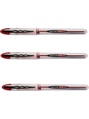 Uni-Ball Uniball Vısıon Elıte 0.8 Roller Kalem Kırmızı ( Üç Adet )