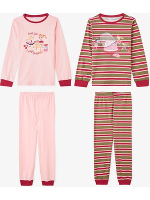 Penti Gül Kurusu Kız Çocuk Guest First Peri Desenli Pamuklu 2'li Pijama Takımı