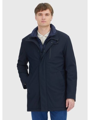 Ramsey Lacivert Dik Yaka Casual Dokuma Kaban