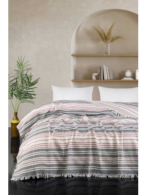 Femina Trendy Çift Kişilik Yatak Pikesi Güneş Pudra Gri 200 x 230 Cm