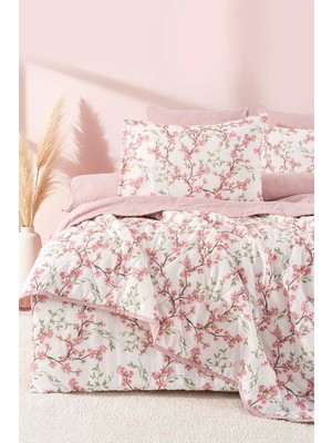 Sakura Çift Kişilik Nevresimli Pike Takımı - 7 Parça Çeyiz Seti