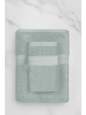 Femina Trendy 2 Parça Battal Lüks Premium Banyo Spa Havlu Takımı 90X170 cm Açık Gri