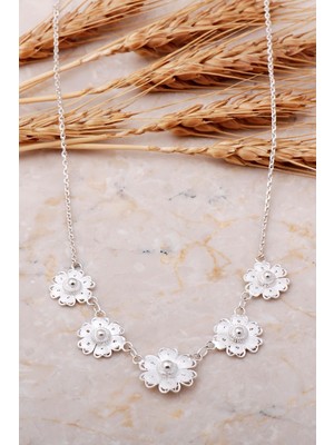 Sümer Telkari Telkari Işlemeli Elişi Gümüş Kolye 7673