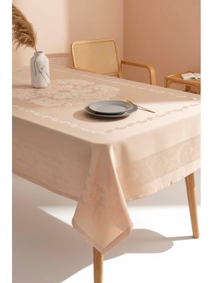 Jumbo Jakar Cappuccino Sıvı Itici Leke Tutmaz Masa Örtüsü 160X220 cm