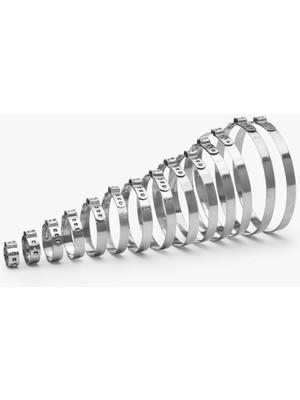 Hortum,aks Körük, Direksiyon Körük Kelepçesi Paslanmaz 430 W3  Paslanmaz 7mm x 127,5 mm