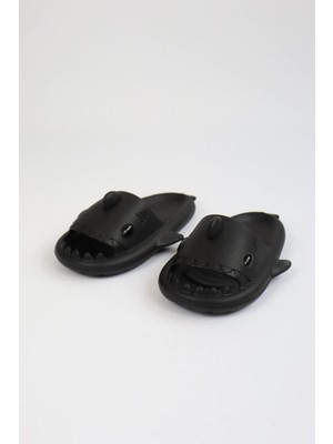 Arda   WG500 Köpekbalığı Siyah Unisex Tam Ortopedik Terlik Shark Slides