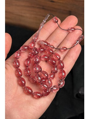 Tesbihkenti Mahmut Başkale Çalışma Simli  Ateş Kehribar Tesbih