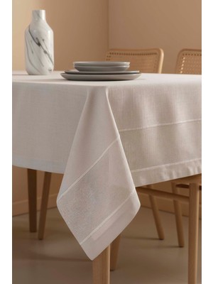 Nora Açık Gri Zarf Köşe Masa Örtüsü 150X220 cm