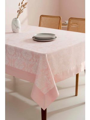 Damascus Pudra Pembe Masa Örtüsü 160X220 cm