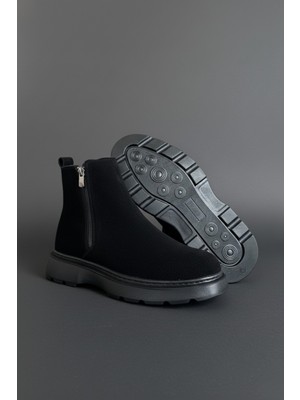 Muggo Chelsea Hakiki Deri Çift Fermuarlı Garantili Erkek Kışlık Bot