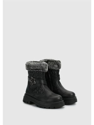 Trender Evla Patik Siyah Kız Çocuk Bot & Bootie