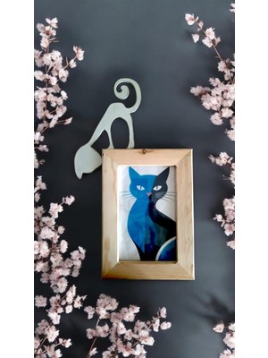 Bkh Kedi Detaylı Ahşap Tasarım Çerçeve