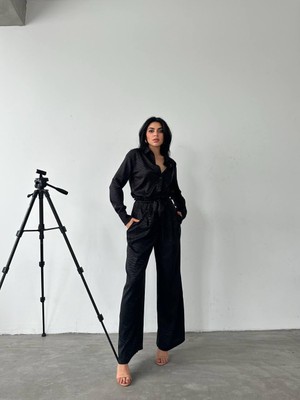 My Jest Fashion Gömlek & Pantolon Saten Ikili Takım