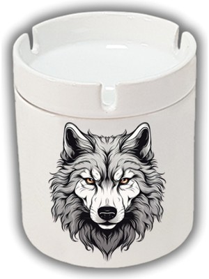 Kokusuz Sigara Küllüğü - Kokusuz Kül Tablası - Doğart Sanat Kurt Baskılı Küllük Kül Tablası