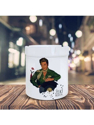 Sanat Güneşi Zeki Müren Baskılı Küllük Seramik Kül TABLASI-02159