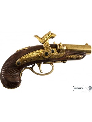 Denix Usa 1862 Deringer Pistol Koleksiyon Obje 20CM