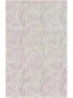 Vivaldi Home Mısya 1089 Gri Desenli Salon Halısı Koridor Halısı Kesme Halı Yolluk