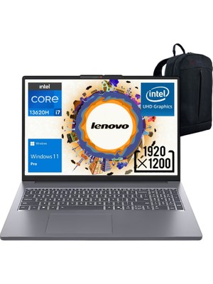 Lenovo Ip Slim 3 Intel Core I7 13620H 16 GB 512 GB SSD 16" Wuxga IPS Windows 11 Pro Taşınabilir Bilgisayar 83K2001WTR - Emtech Çanta