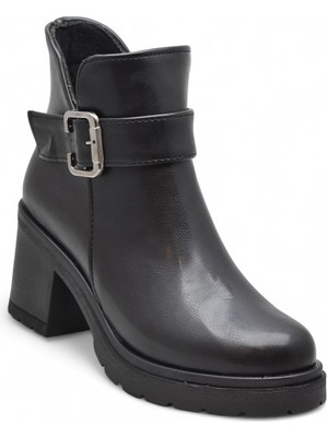 Ispartalılar 4560 Kadın Bot Ayakkabı Kaymaz Taban Fermuarlı Bağcıklı Günlük Kadın Bot