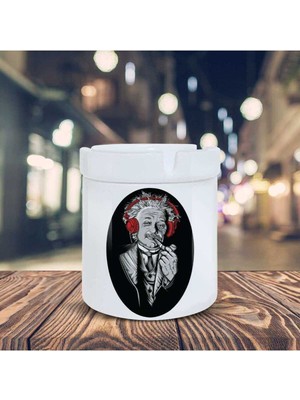 Albert Einstein Küllük Hipster Baskılı Kül Tablası K-59