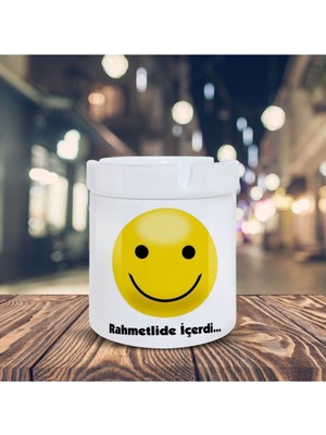 Rahmetlide Içerdi Espirili Emoji Baskılı Küllük Kül TABLASI-70147