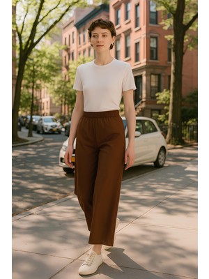 Touche Kahverengi Relax Fit Pantolon MKN4010